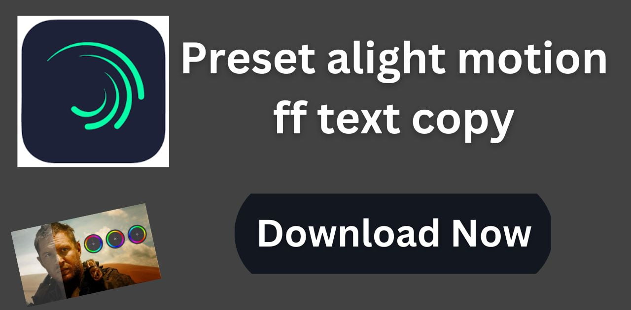 preset alight motion ff text copy