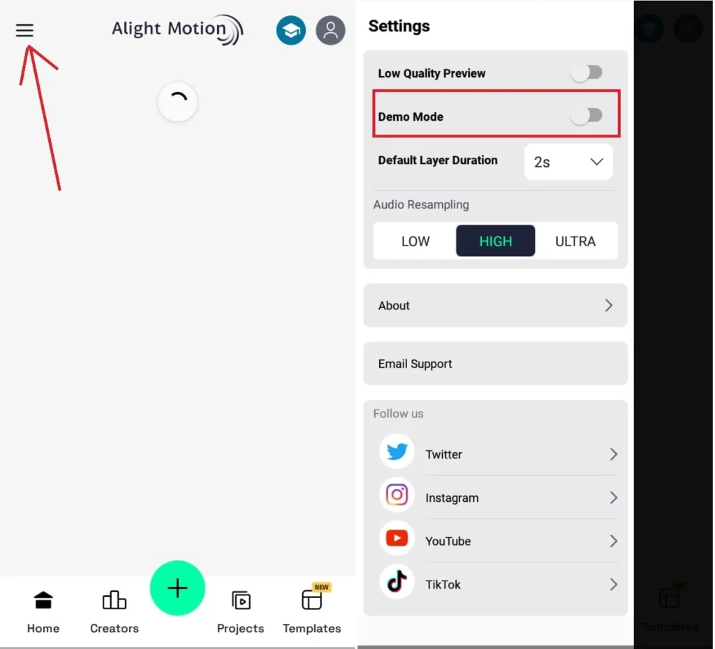 alight motion file not showing in anroid