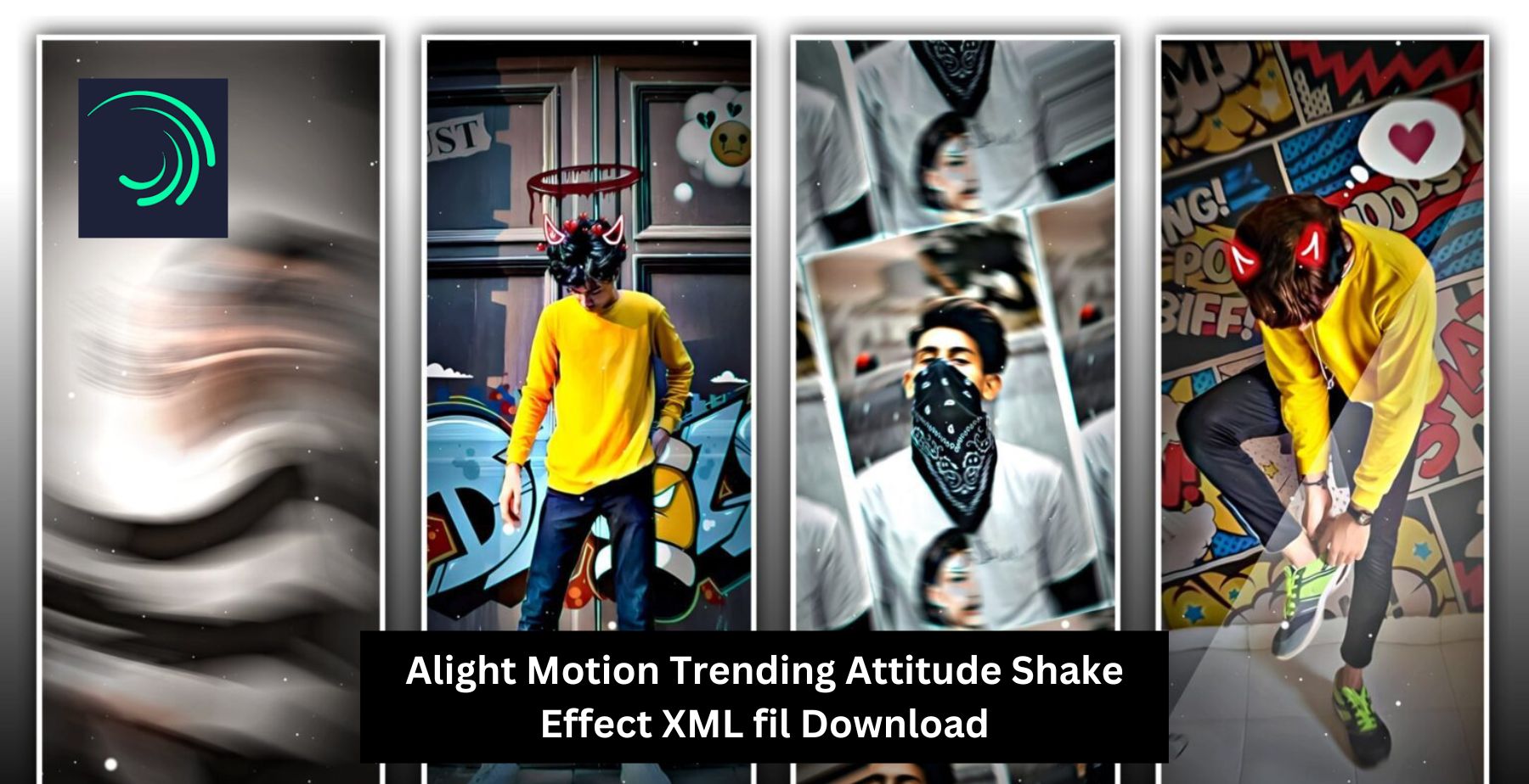Alight Motion Trending Attitude shake effect status
