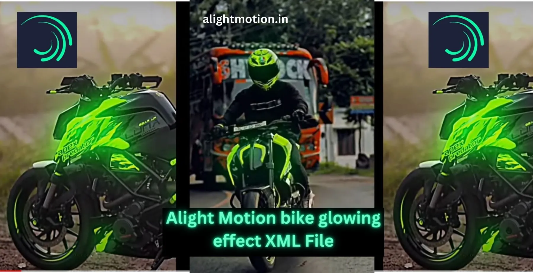 alight motion bike glowing effect downlaod